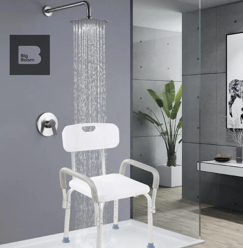 Silla De Baño Para Discapacitados Con Respaldo Ajustable Para Adulto