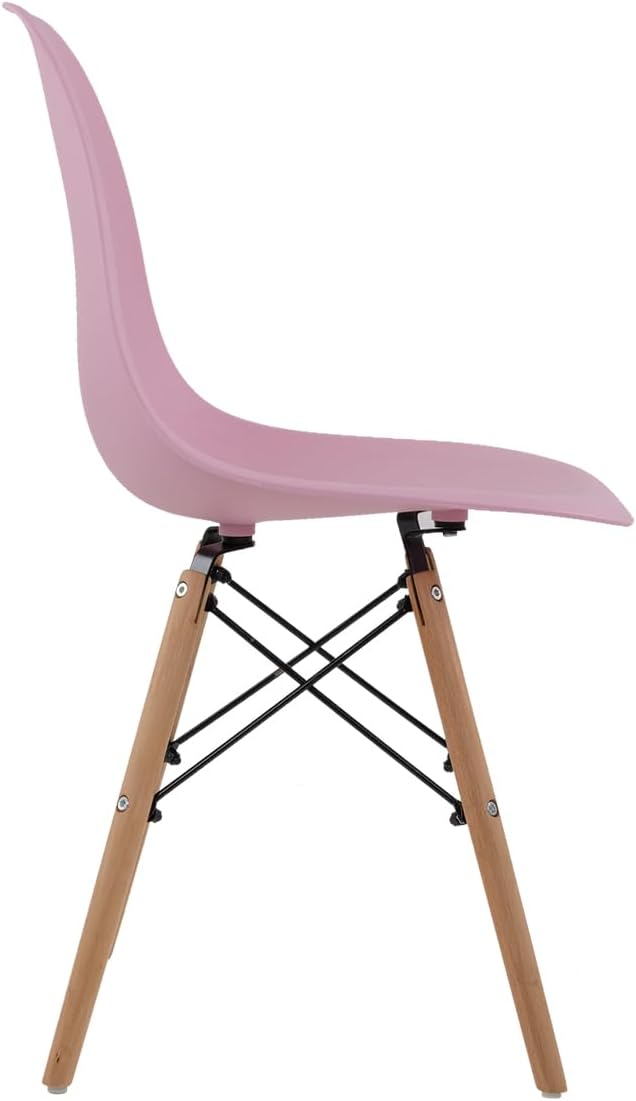Sillas Estilo Contemporáneo Color Rosa - Set de 4