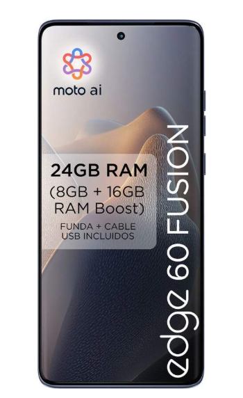 Teléfono Celular Smartphone Motorola Moto Edge 60 Fusion 5G, 8GB RAM, 256GB Color Gris
