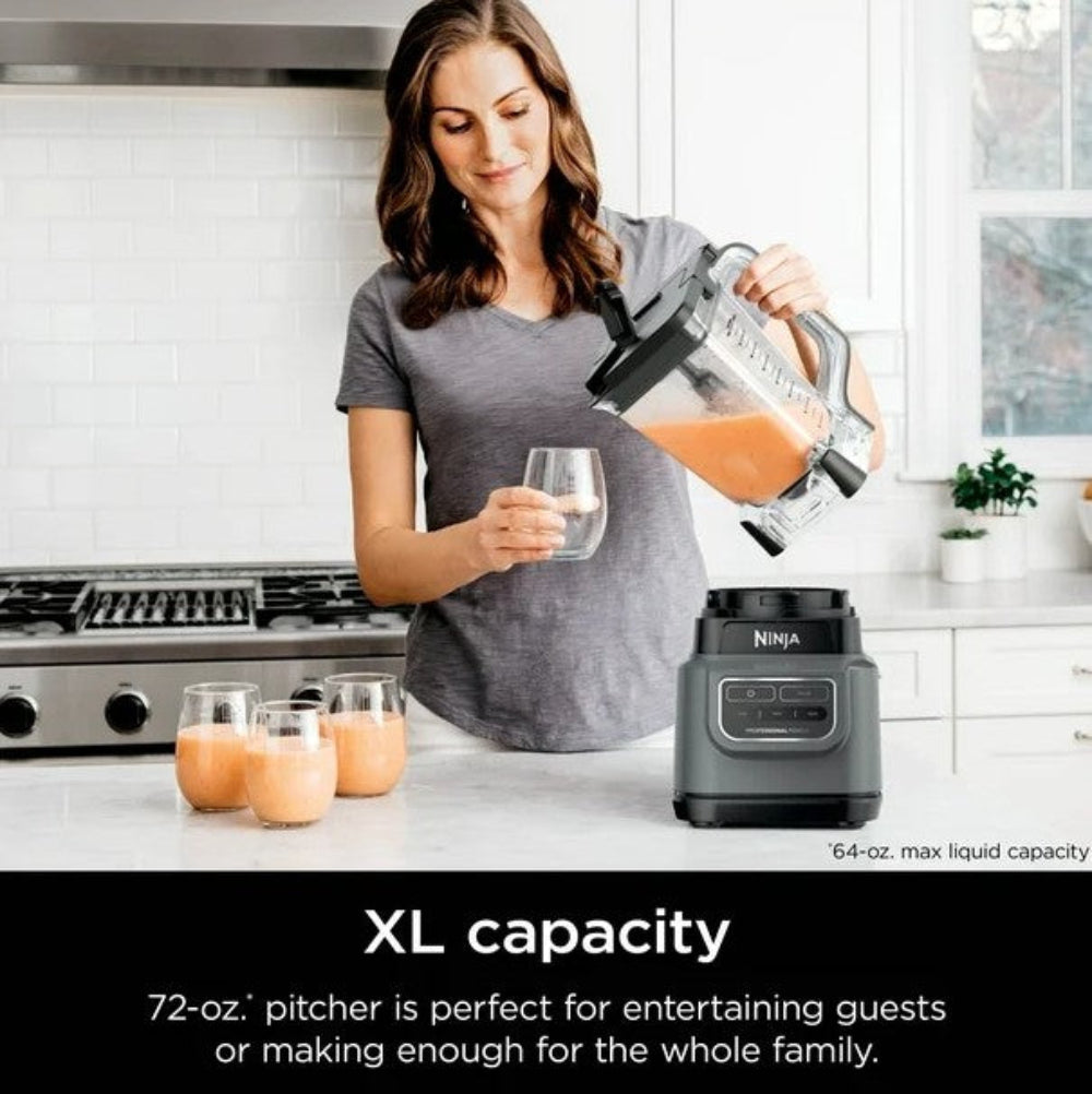 Licuadora Ninja Clásica 1000 Vatios, Baja, Media, Alta Velocidad, 72 Oz
