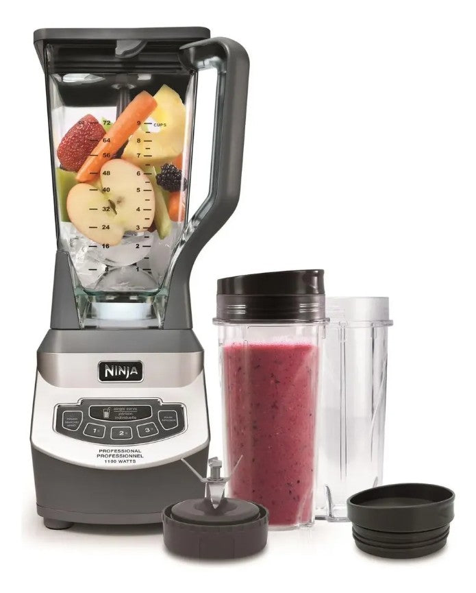 Licuadora Ninja Profesional 2.1 L | 1100 W | 3 Velocidades | Vasos To-Go