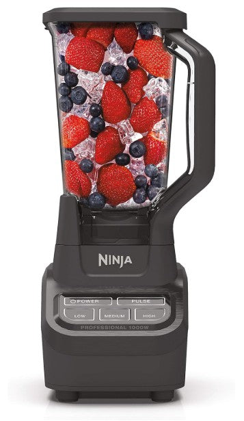 Licuadora Ninja 1000W con vaso Tritan 2.1L y 4 velocidades.