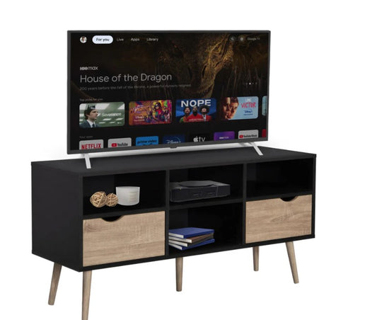 Mueble de TV Rack Nórdico Negro