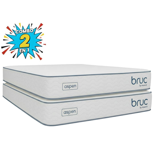 Combo 2 Colchónes Queen Size Size Bruc Aspen Confort Plus – Máxima Comodidad y Durabilidad