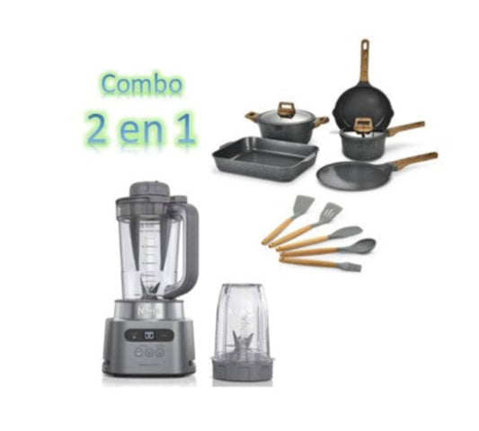 Combo Cocina Batería de cocina Sofía Ceramic + Licuadora Ninja Duo Alta Velocidad