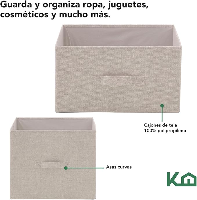 Cómoda Cajonera 5 Cajones – Beige