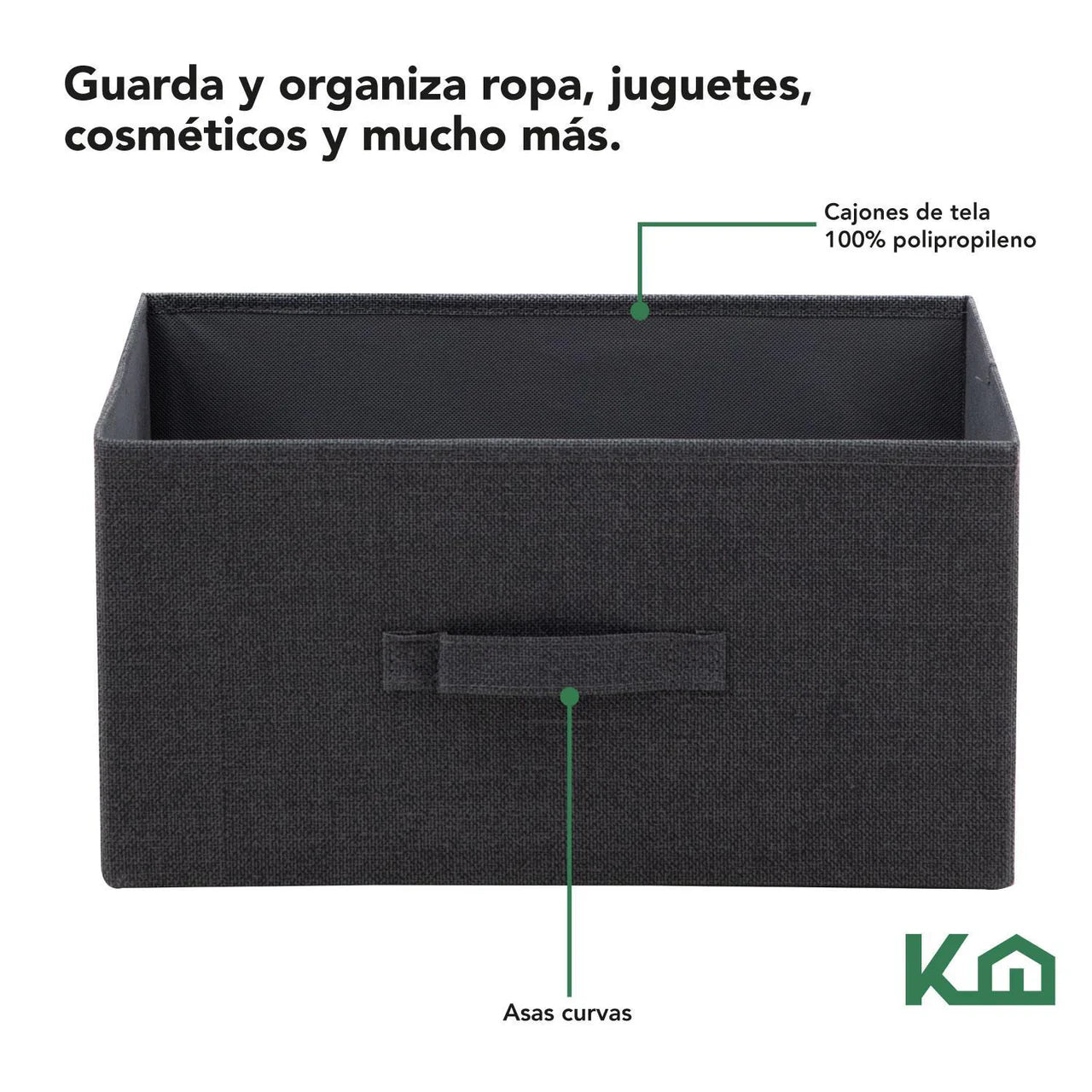 Combo 2 Cómodas Cajoneras con 4 Cajones de Tela cada una