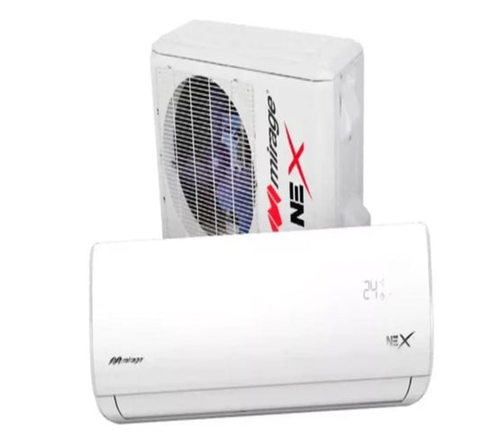 Aire Acondiconado Mirage 1 Tonelad Solo Frío, 24,000 BTU, 220 V, R410a, 12 SEER series Color Blanco