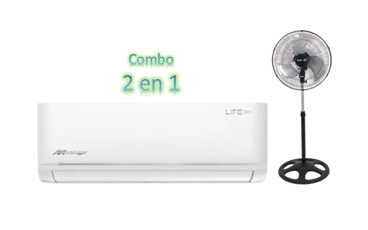 Combo Clima Aire Acondicionado Mirage + Ventilador