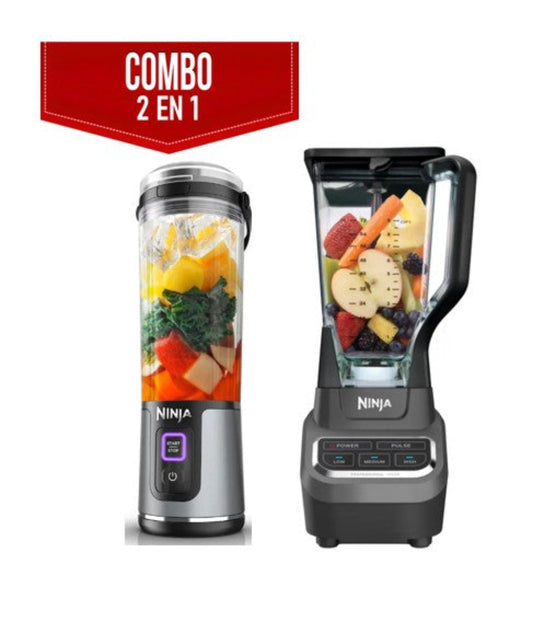 Combo Licuadora Ninja Duo Mix con Licuadora Ninja Blast Portatil