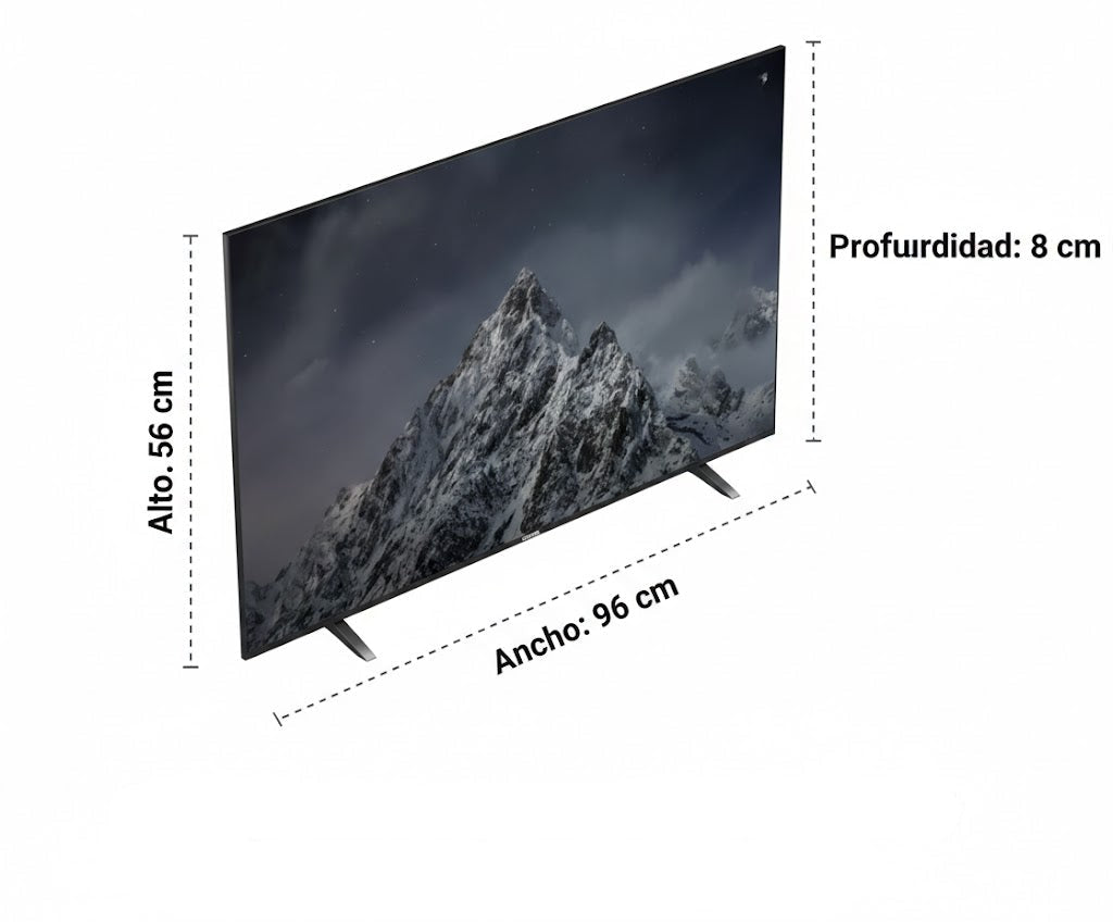 Pantalla Smart TV 43 pulgadas Android TV 4K QLED Combo de 2