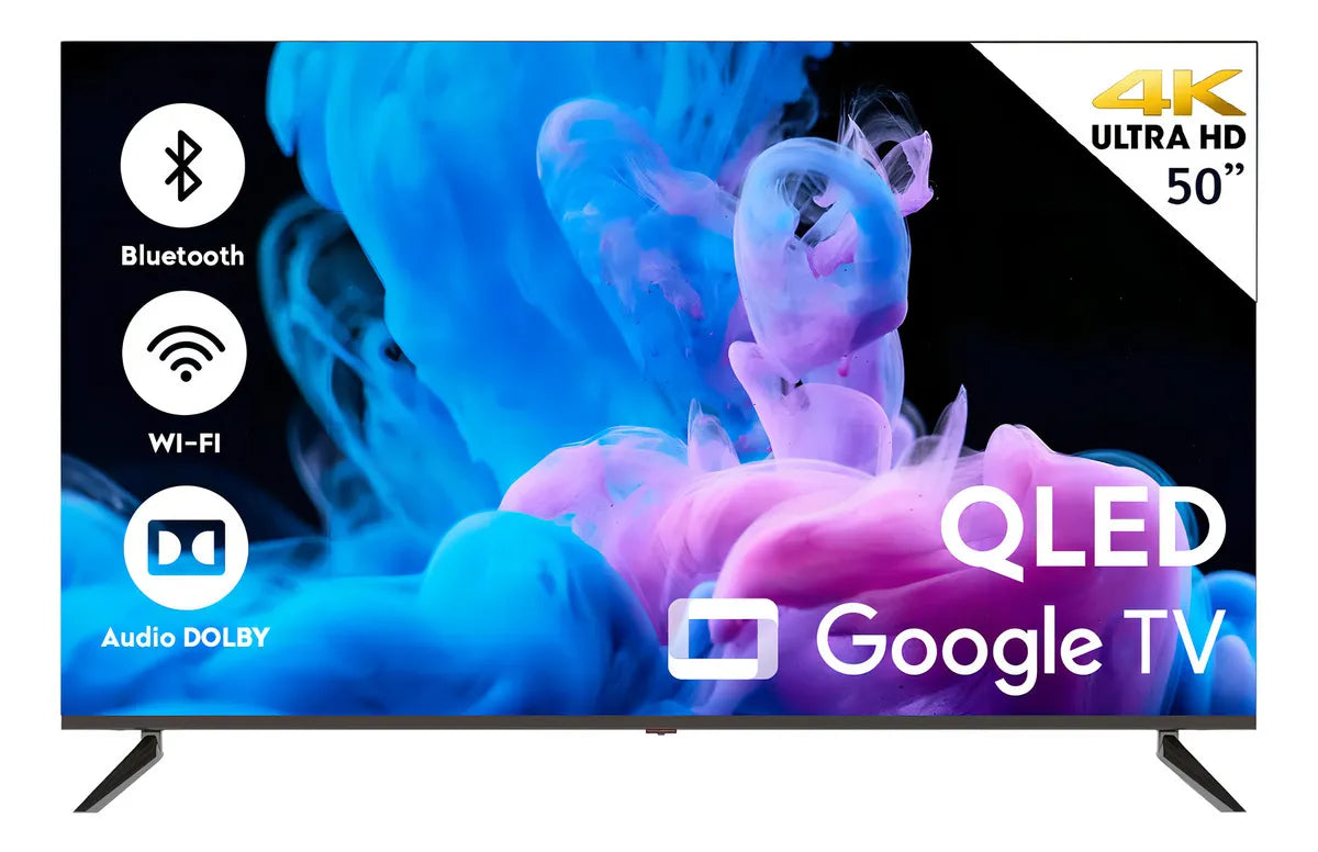 Televisión Smart TV 50” 4K UHD QLED con Google TV y Asistente Integrado