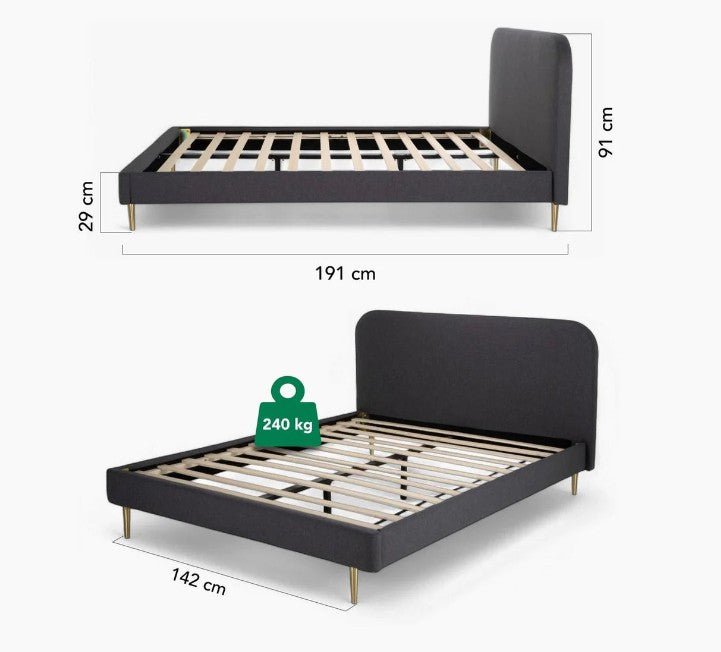 Colchón Bruc Aspen Confort Plus con Base Matrimonial Tapizada – Comodidad y Estilo