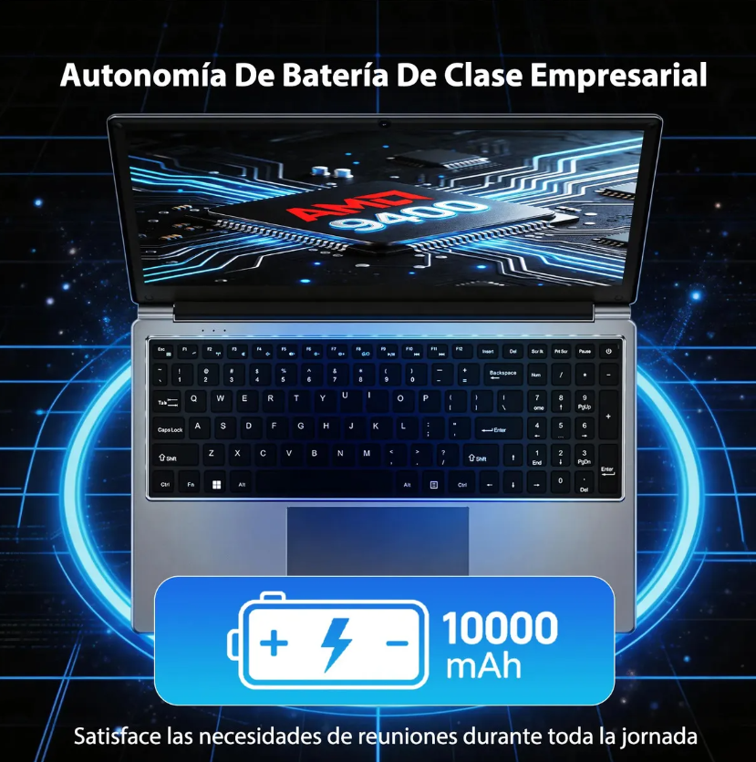 Laptop AMD A9, 8 GB de RAM, 256 GB SSD y Pantalla Full HD de 15.6″