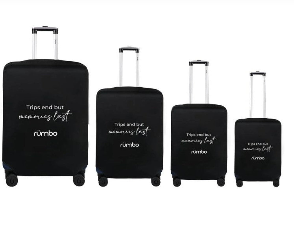 Juego de 4 Maletas de Viaje Rigidas con Ruedas 360 color Negro + Bolsas de Viaje