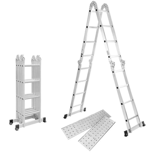 Escalera Multiposiciones De 4.5 Metros Con 16 Peldaños De Aluminio