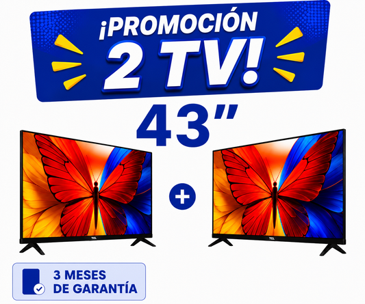 Pantalla Smart TV TCL 43″ QLED FHD – Google TV Dolby Audio Combo de 2