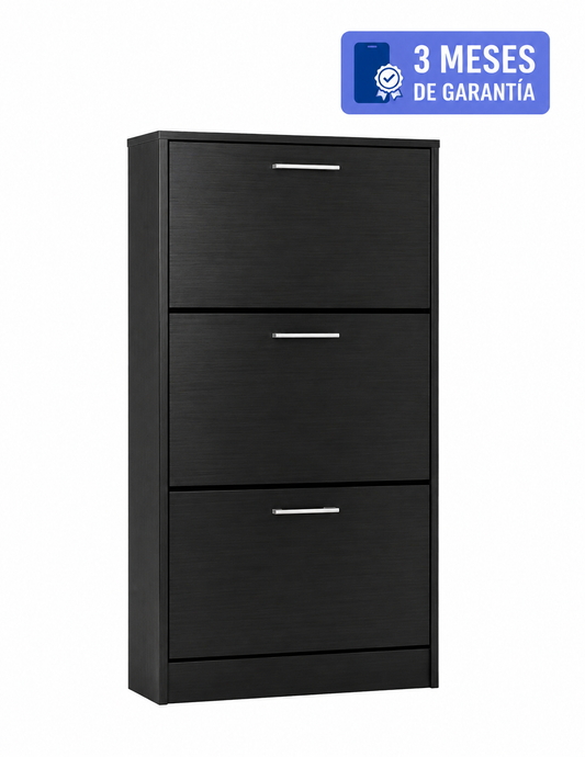 Zapatera Color Negro para Entrada o Recibidor para 18 Pares Zapatos