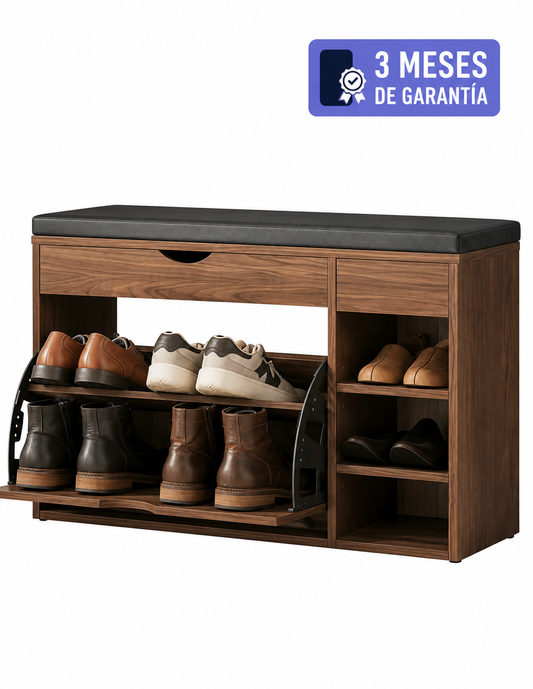 Zapatera Organizadora con Taburete para 9 pares de zapatos