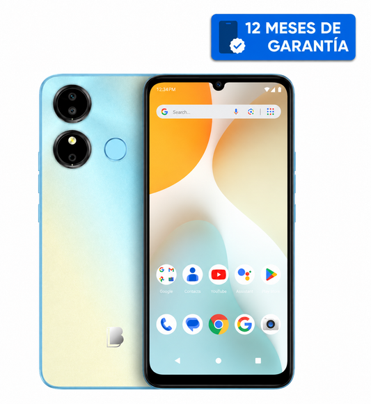 Teléfono Celular Smartphone BLU G44 PLUS, 8 RAM (4GB RAM + 4GB RAM Virtual), 64 GB Azul Cielo