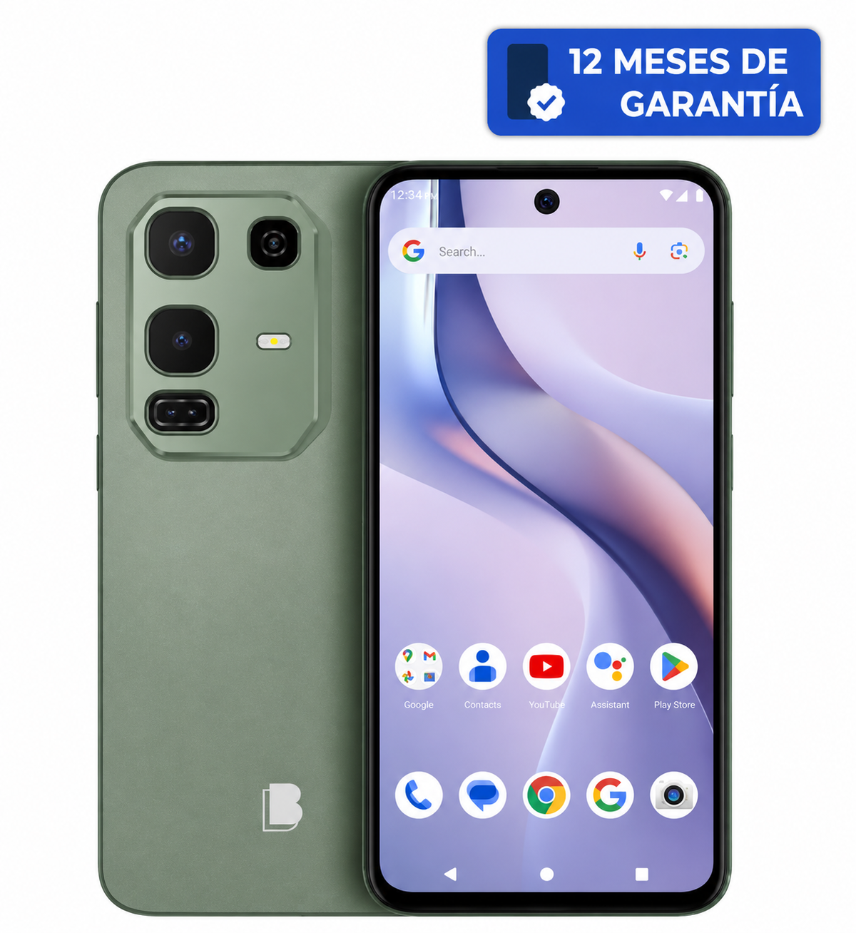 Teléfono Celular Smartphone BLU G45, 12 RAM (4GB RAM + 8 GB RAM Virtual), 128 GB Verde