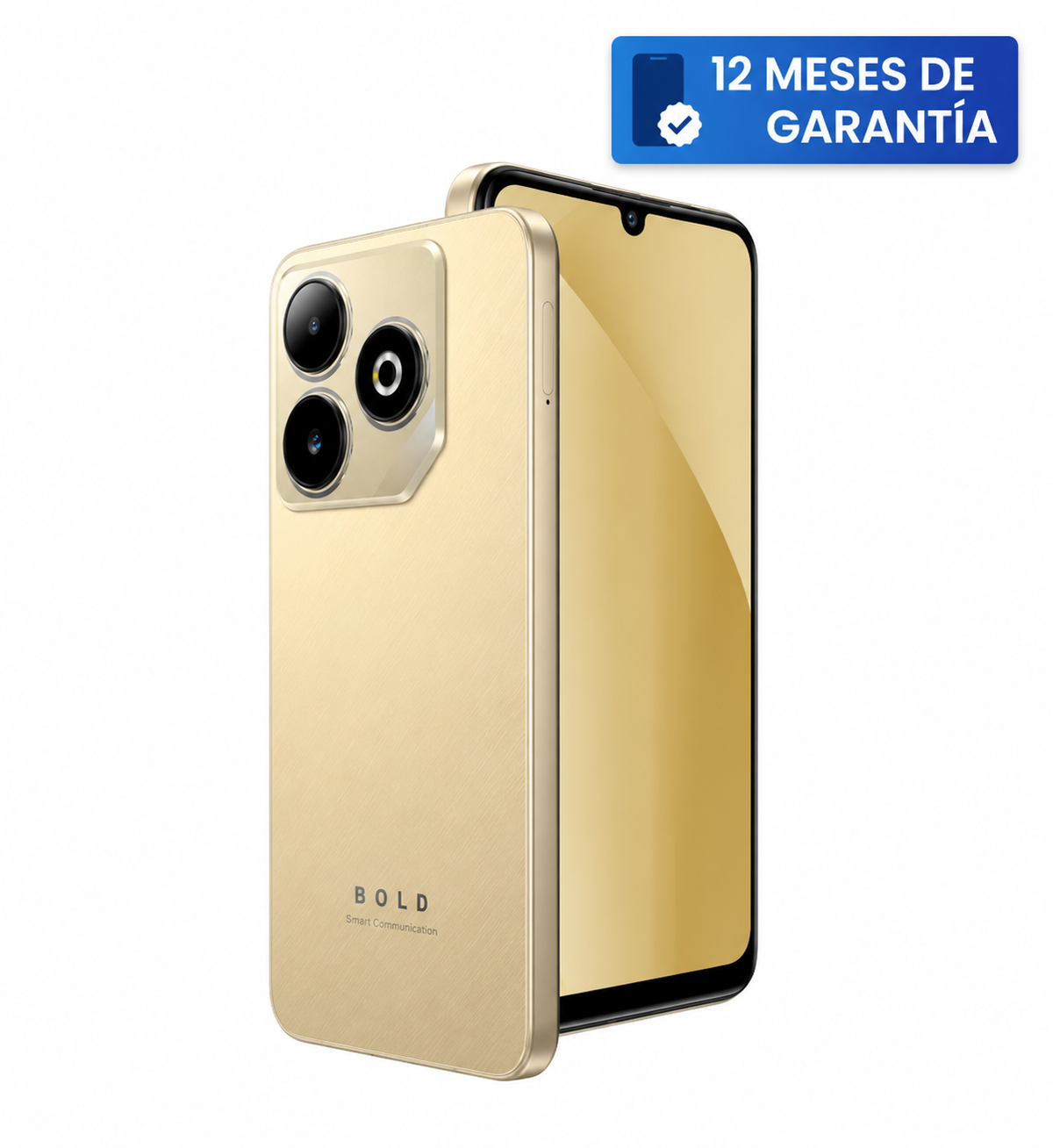 Teléfono Celular Smartphone BLU BOLD K12, 12 RAM (4 GB RAM + 8 GB RAM Virtual), 128GB Dorado