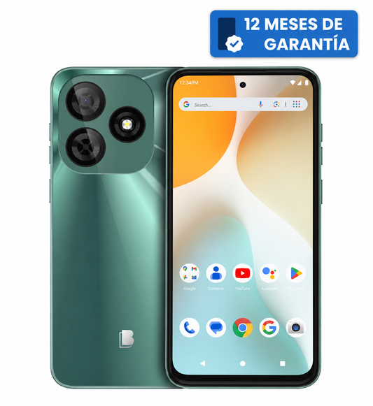 Teléfono Celular Smartphone BLU G65L, 12 RAM (4 GB RAM + 8 GB RAM Virtual), 128 GB Verde