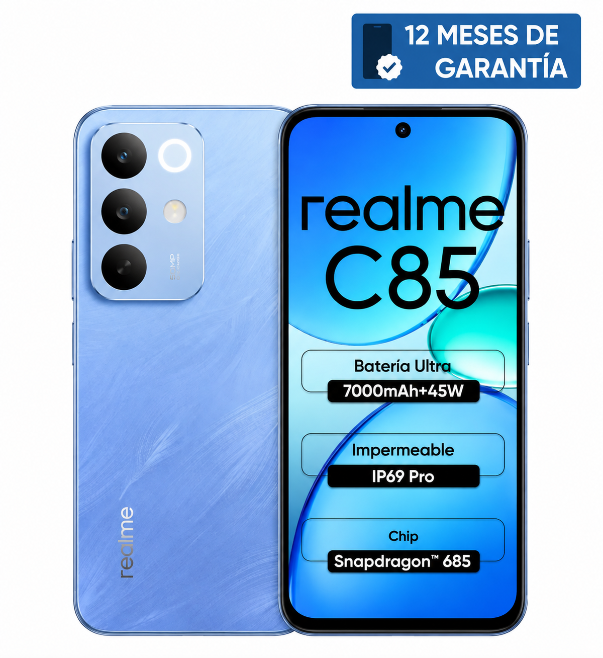 Teléfono Celular Smartphone Realme C85 8GB, 256GB 4G Color Azul
