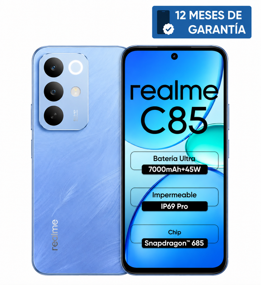 Teléfono Celular Smartphone Realme C85 8GB, 256GB 4G Color Azul
