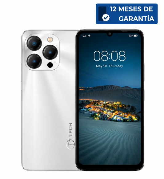 Teléfono Celular Smartphone TechView S15Pro 4G, 8 GB RAM, 128 GB Color Plata