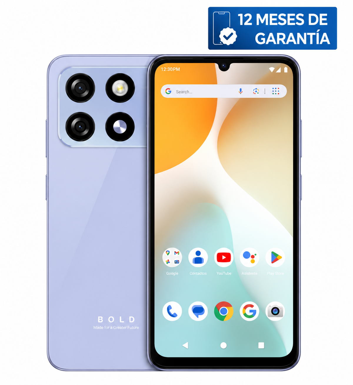 Teléfono Celular Smartphone BLU BOLD K5, 8 GB RAM (4+4 Virtual), 64GB Violeta