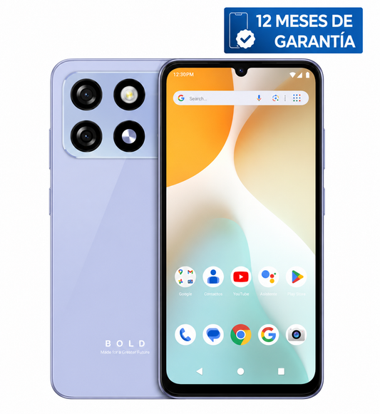 Teléfono Celular Smartphone BLU BOLD K5, 8 GB RAM (4+4 Virtual), 64GB Violeta