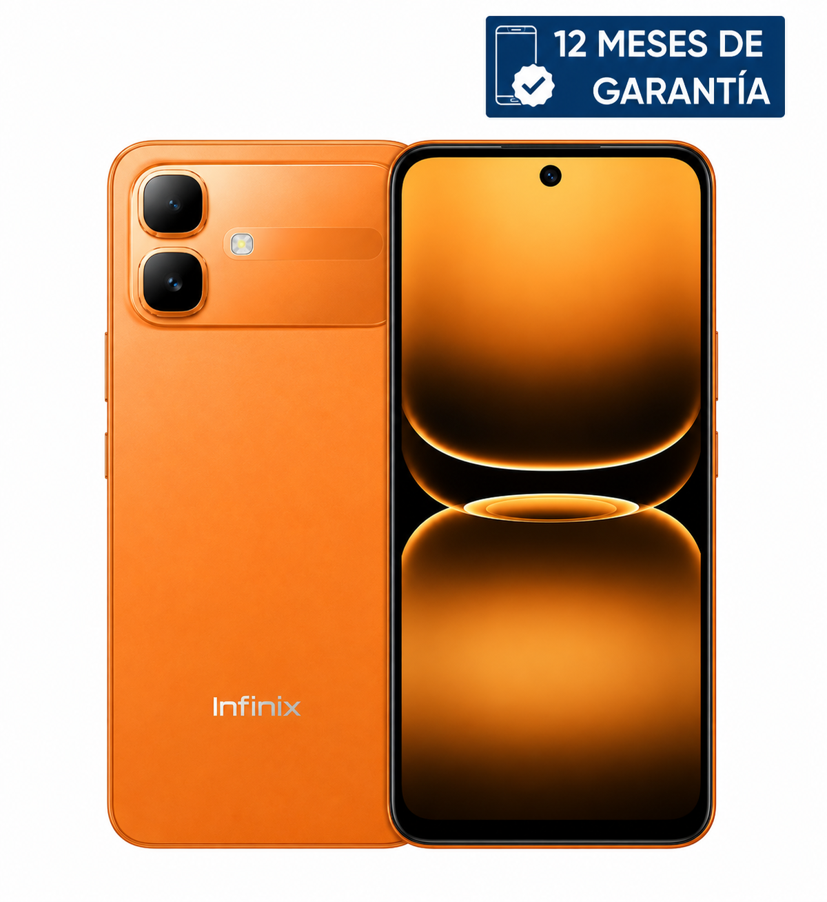 Teléfono Celular Smartphone Infinix SMART 20 4G, 8GB RAM (4+4 Virtual) 128GB Color Naranja