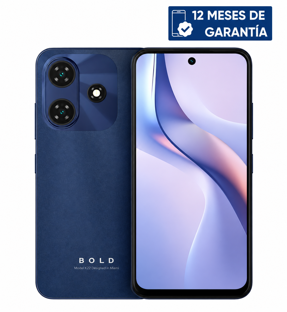 Teléfono Celular Smartphone BLU BOLD K22 5G, 12 RAM (4GB RAM + 8GB Virtual), 128GB Azul