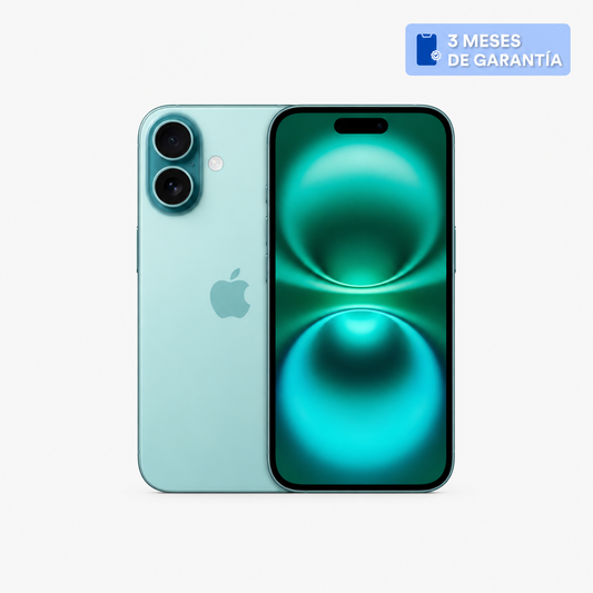 Celular reacondicionado Apple iPhone 16 128 GB Verde azulado Grado A e-sim
