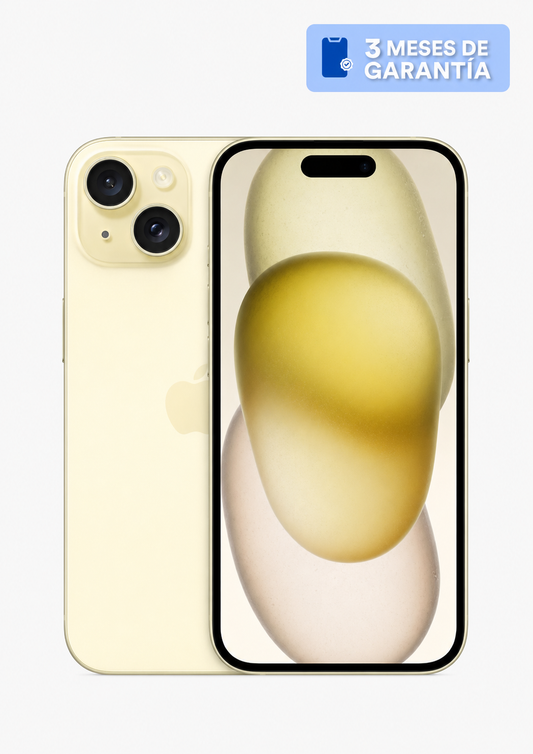 Celular reacondicionado Apple iPhone 15 128 GB Amarillo Grado A e-sim