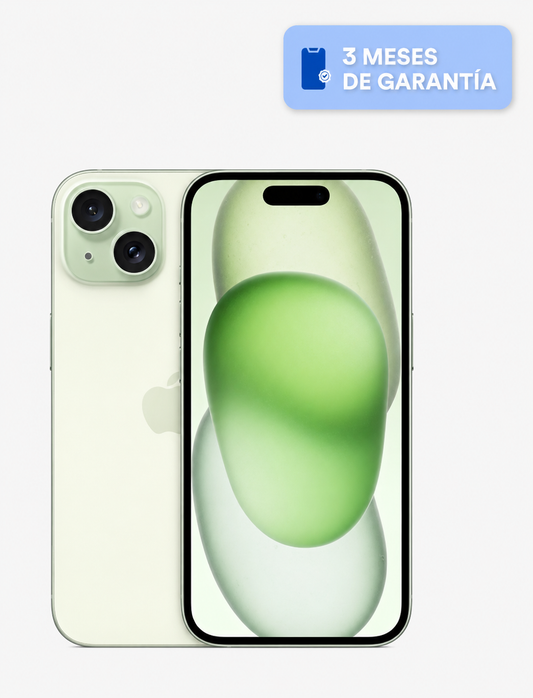 Celular reacondicionado Apple iPhone 15 128 GB Verde Grado A e-sim