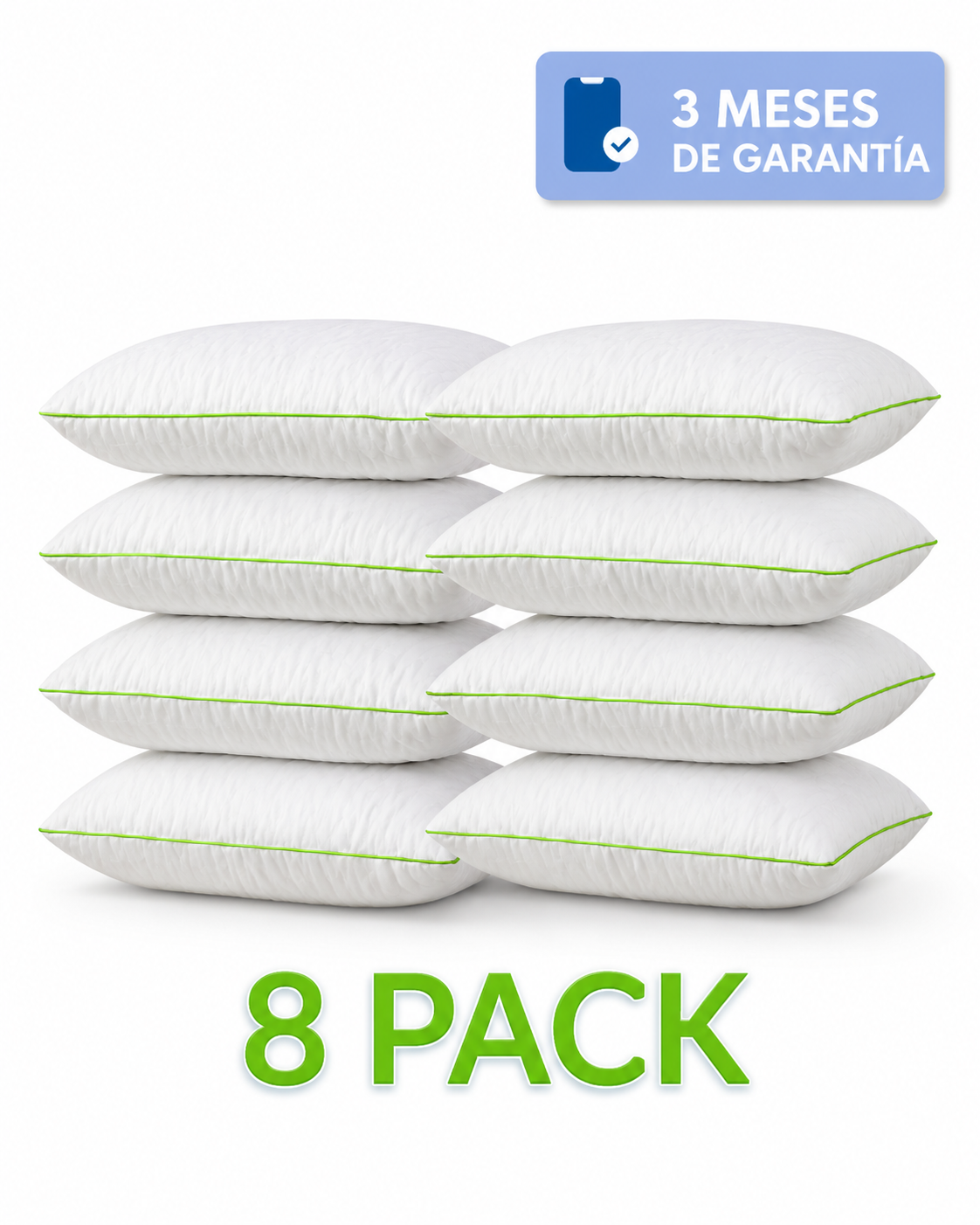 Almohada Super Visco Regular Set de 8 Piezas