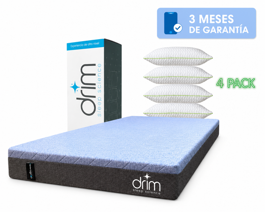 Combo EIN2TEIN memory Matrimonial + Almohada Super Visco Regular 4 Piezas