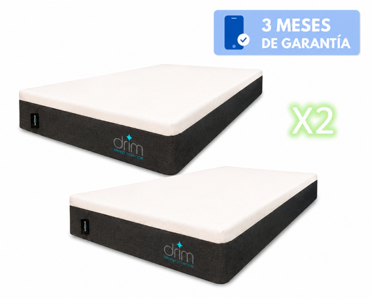 Combo 2 Colchónes Queen Size Memory Foam |GEL| en Caja Ergonómico con Tecnologia de Descanso