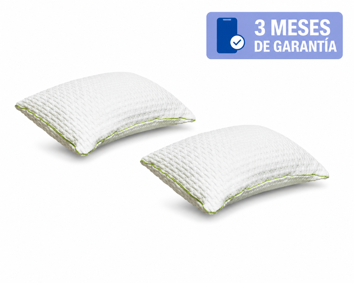 Set de Almohadas Ortopédicas Cervical Super Visco Blanca - 2 Piezas