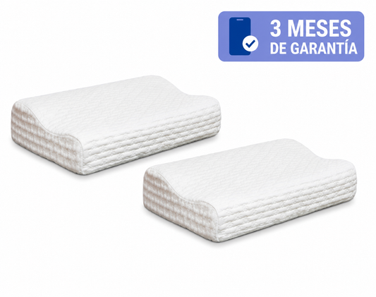 Set de Almohadas Ortopédicas Cervical Memory Blanca – 2 Piezas