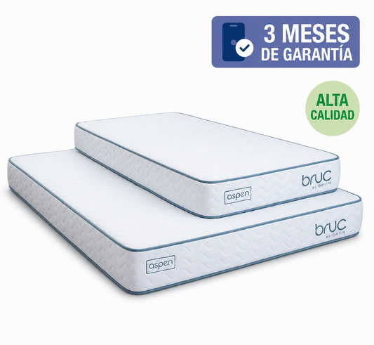 Pack 2 Colchones Bruc Aspen Confort Plus | Matrimonial + Individual | Descanso Premium