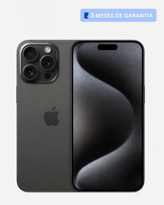 Celular reacondicionado Apple iPhone 15 Pro 128 GB Negro Grado A e-sim