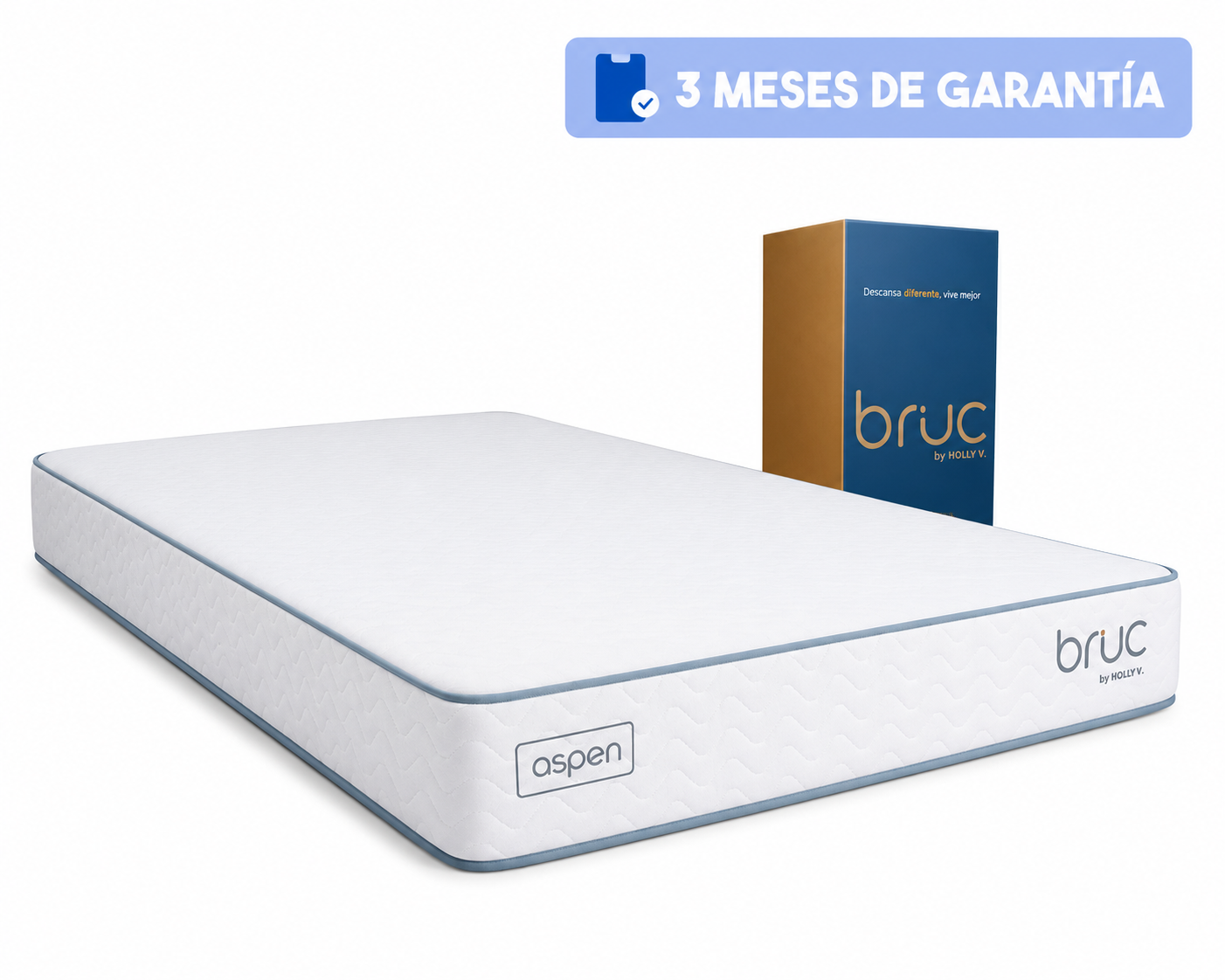 Colchón Queen Size Bruc Aspen Confort Plus – Máxima Comodidad y Durabilidad