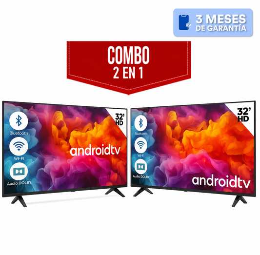 Pantalla Smart TV 32'' Full HD LED Paquete de 2