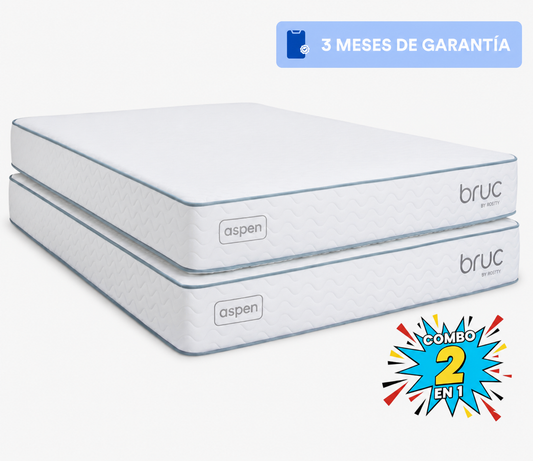 Combo 2 Colchónes King Size Bruc Aspen Confort Plus – Máxima Comodidad y Durabilidad