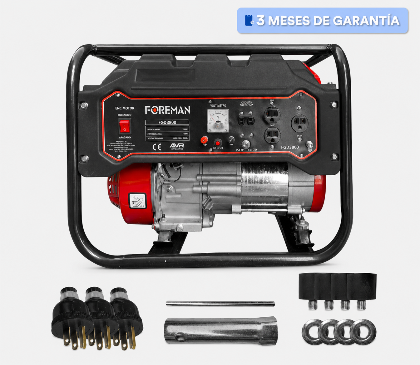 GENERADOR A GASOLINA PORTATIL 3000W 60 HZ 7 HP 15L