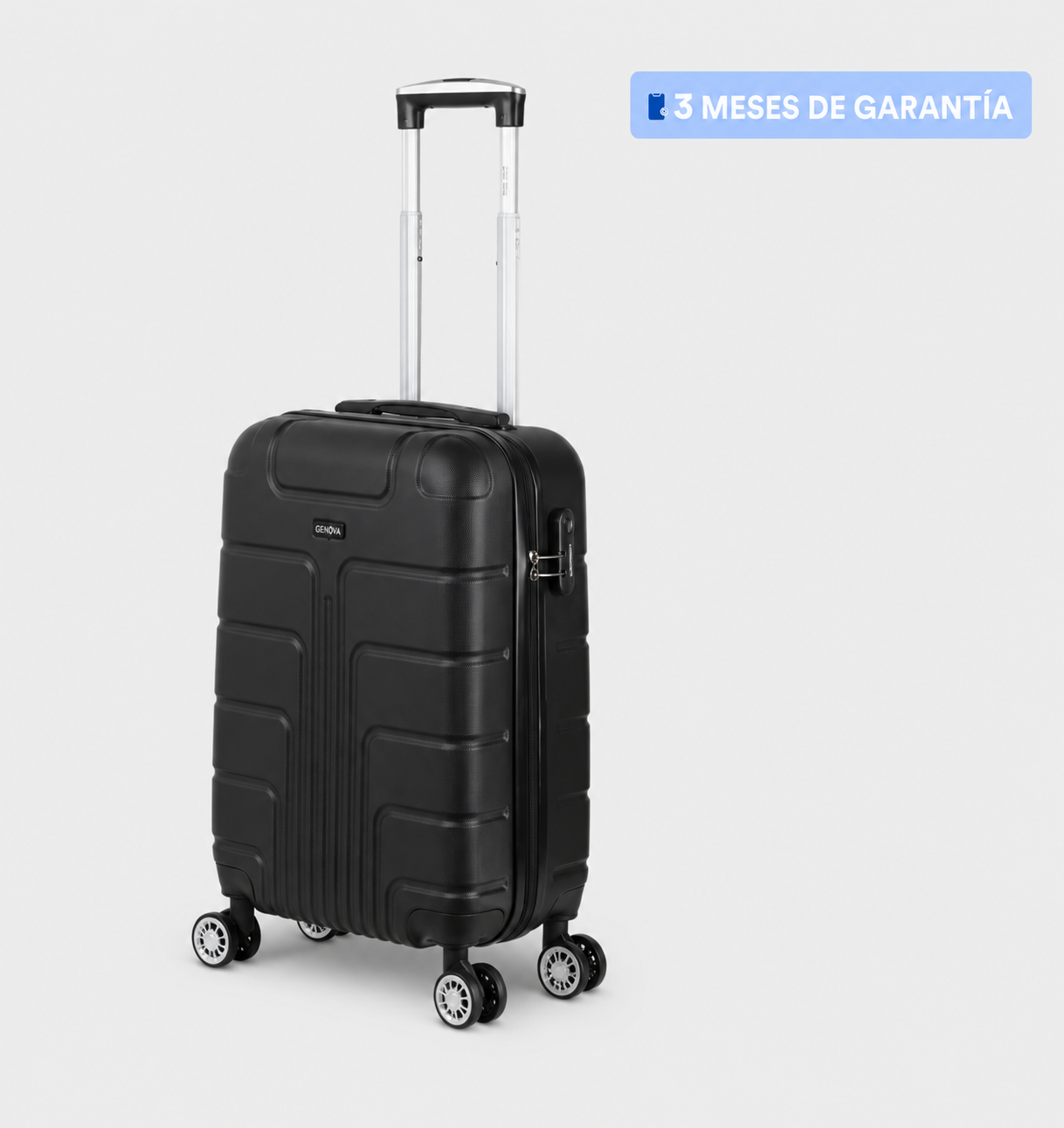 Maleta De Mano Cabina Viaje Carry On 20In 10Kg Con Candado Color Negro