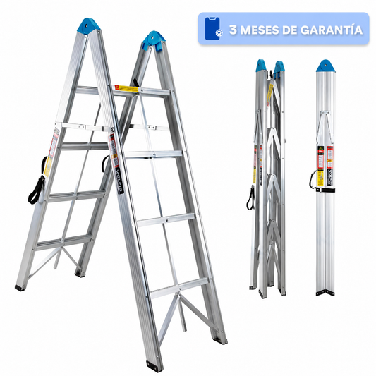 Escalera Plegable Aluminio 4 Escalones Fold A Step Portátil
